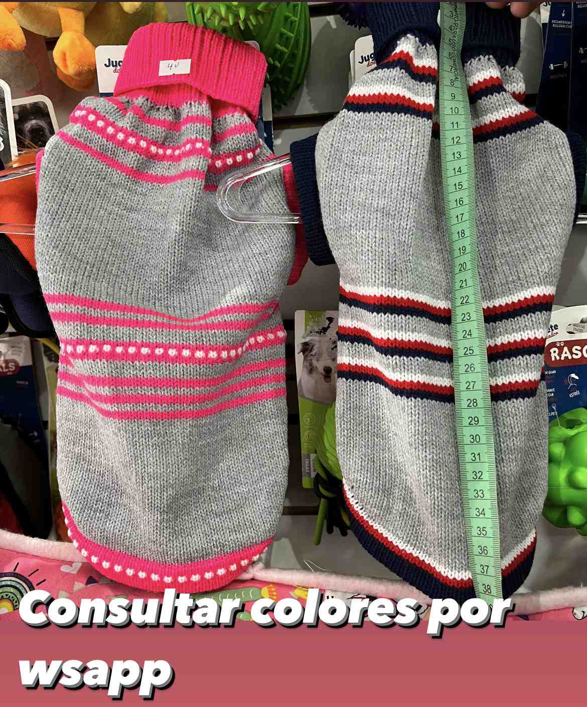 CHALECO TEJIDO 40 CM ( CONSULTAR ESTAMPAS )